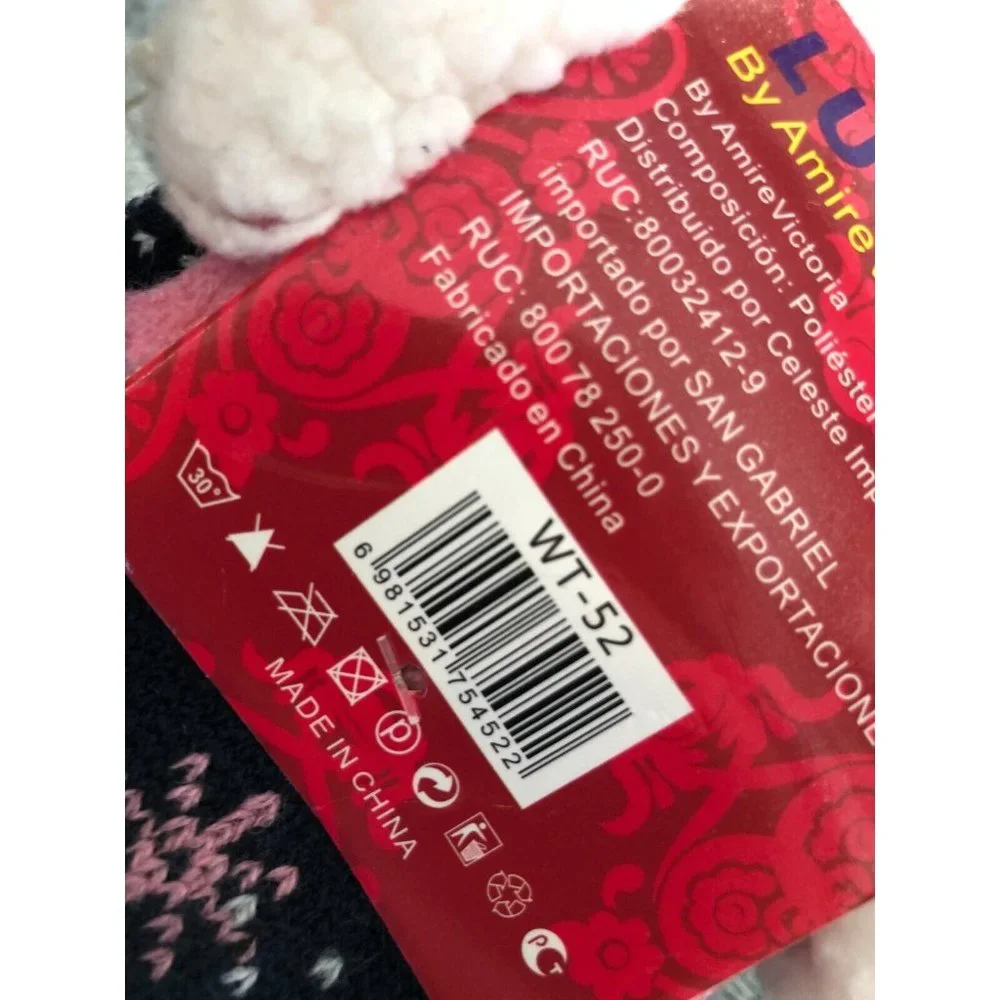 NWT Slipper Socks Let's Get Lit Christmas Trees Holiday Lu Mei‎ Stocking Stuffer